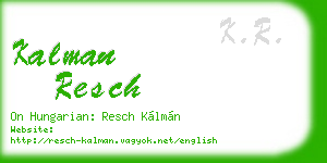 kalman resch business card